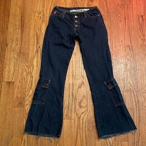 Vintage Mudd Flared Cargo Jeans